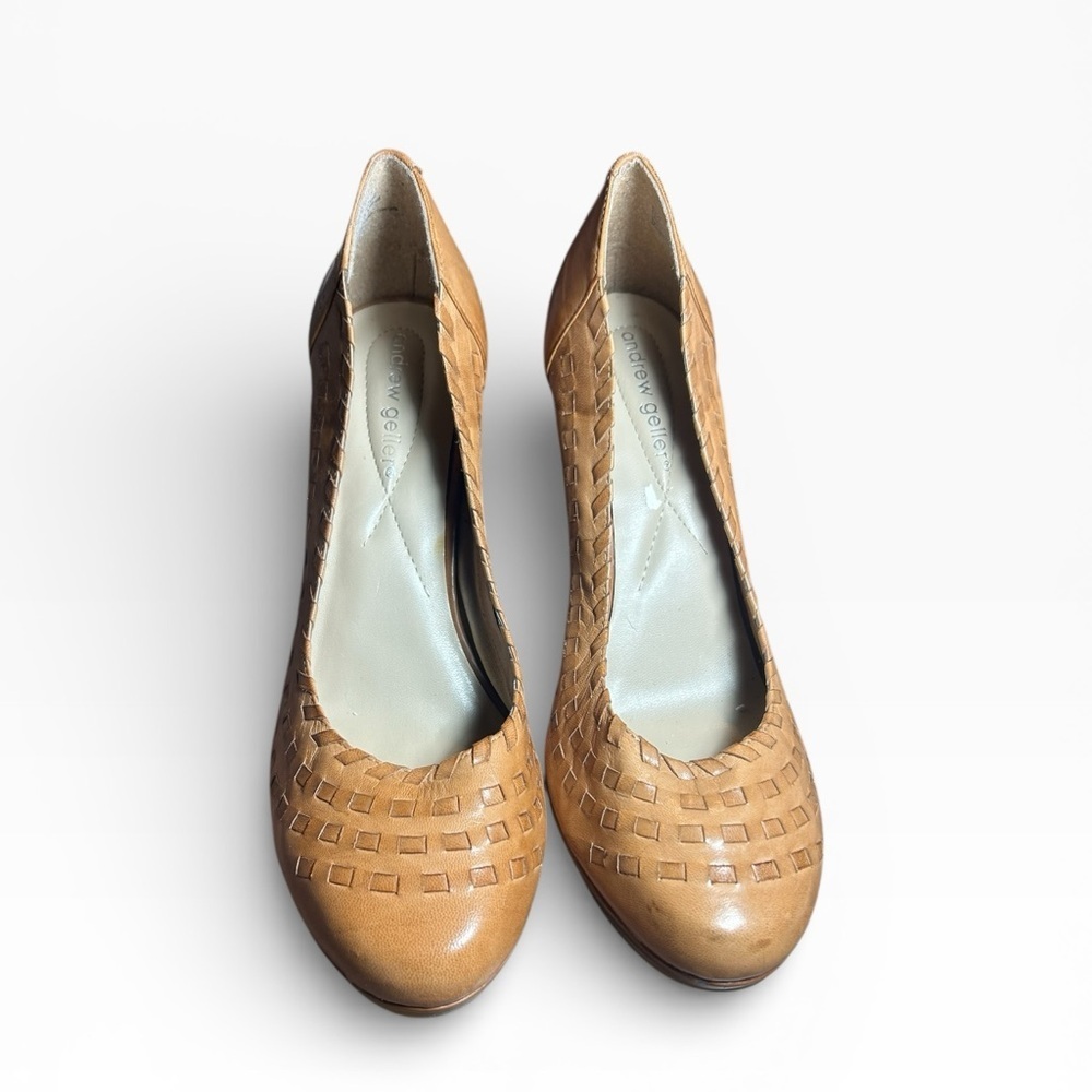 Andrew Geller Woven Tan Heels - Picture 3 of 7